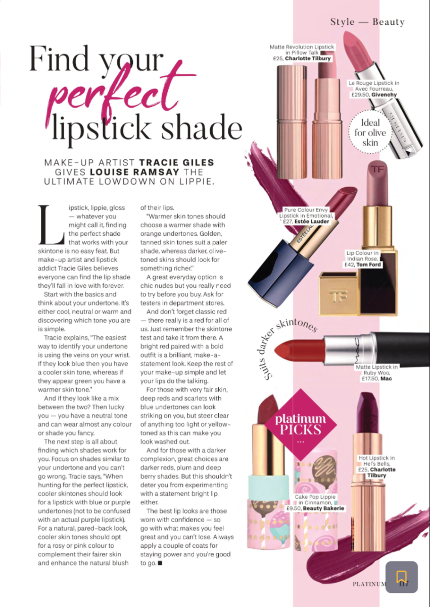 Platinum Magazine Lipstick Shades