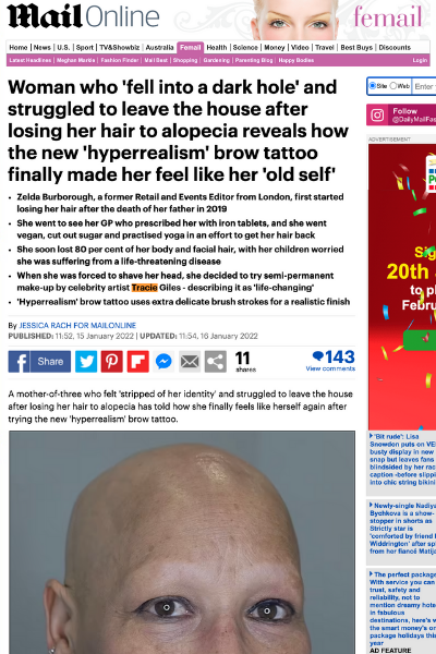 Hyper Realism Brows Alopecia Eyebrows
