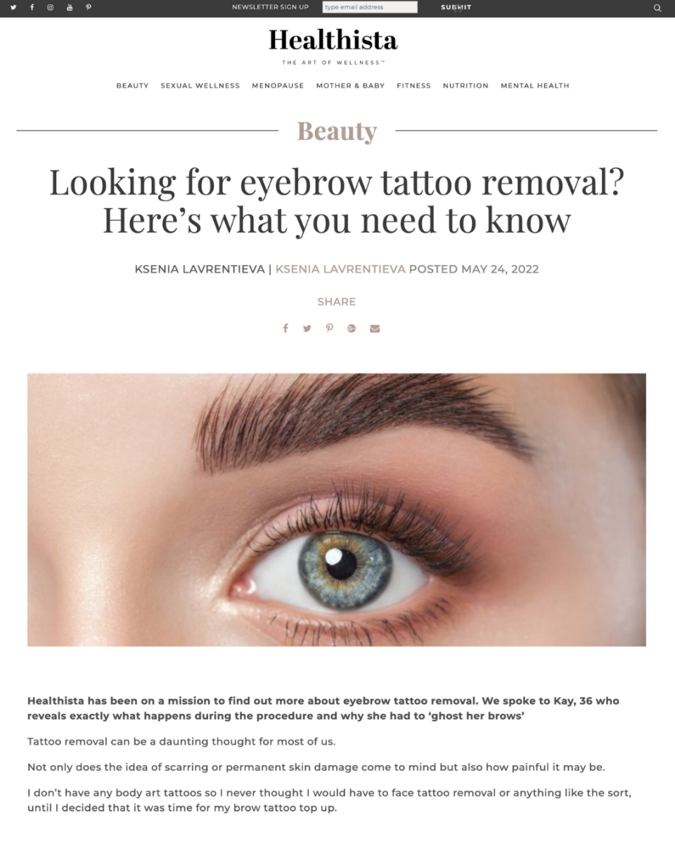 Eyebrow Tattoo Removal Healthista Magazine